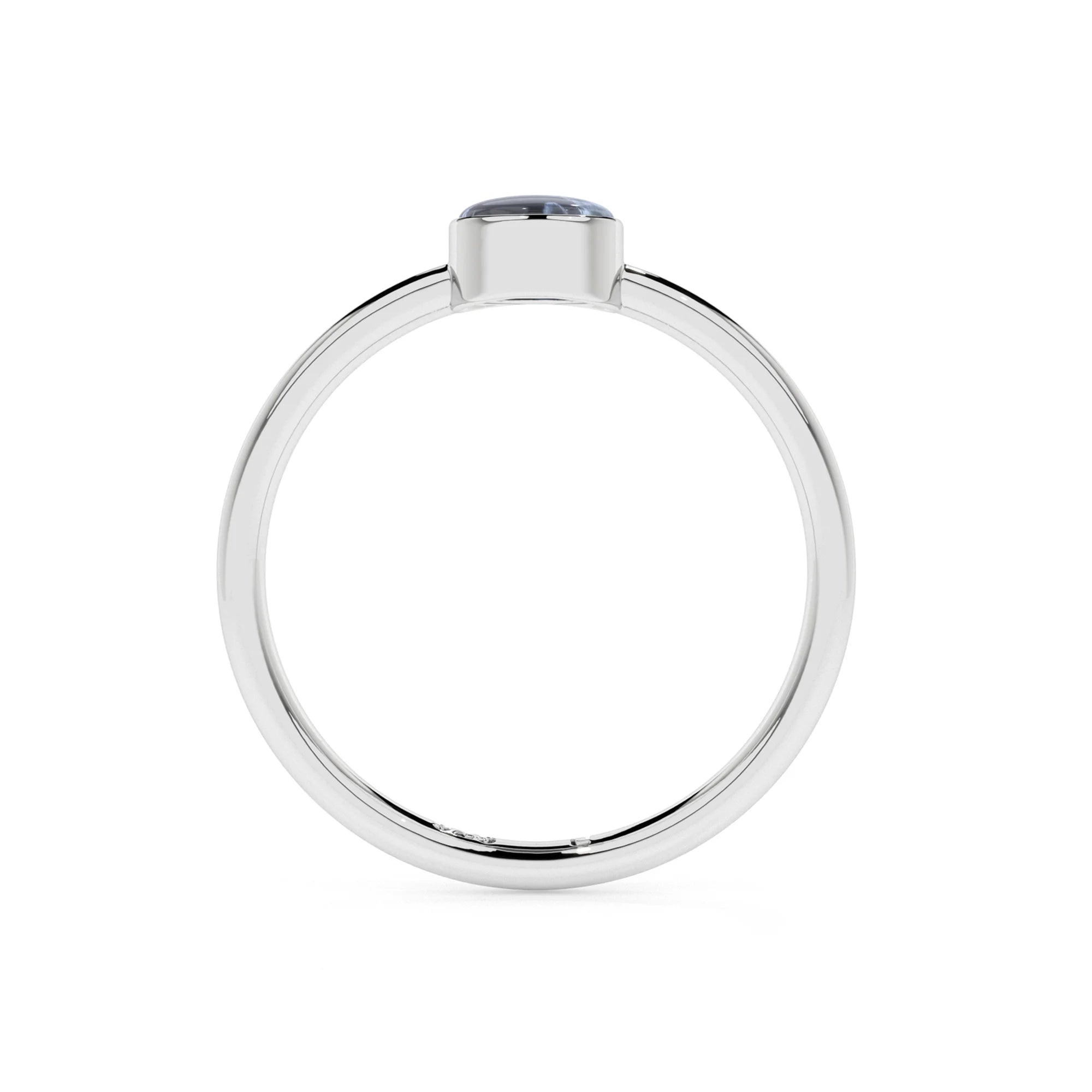 pietersite round cab stackable bezel-set ring