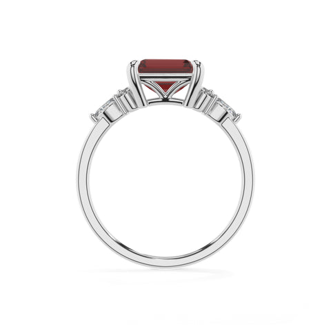 natural garnet garnet solitaire engagement ring