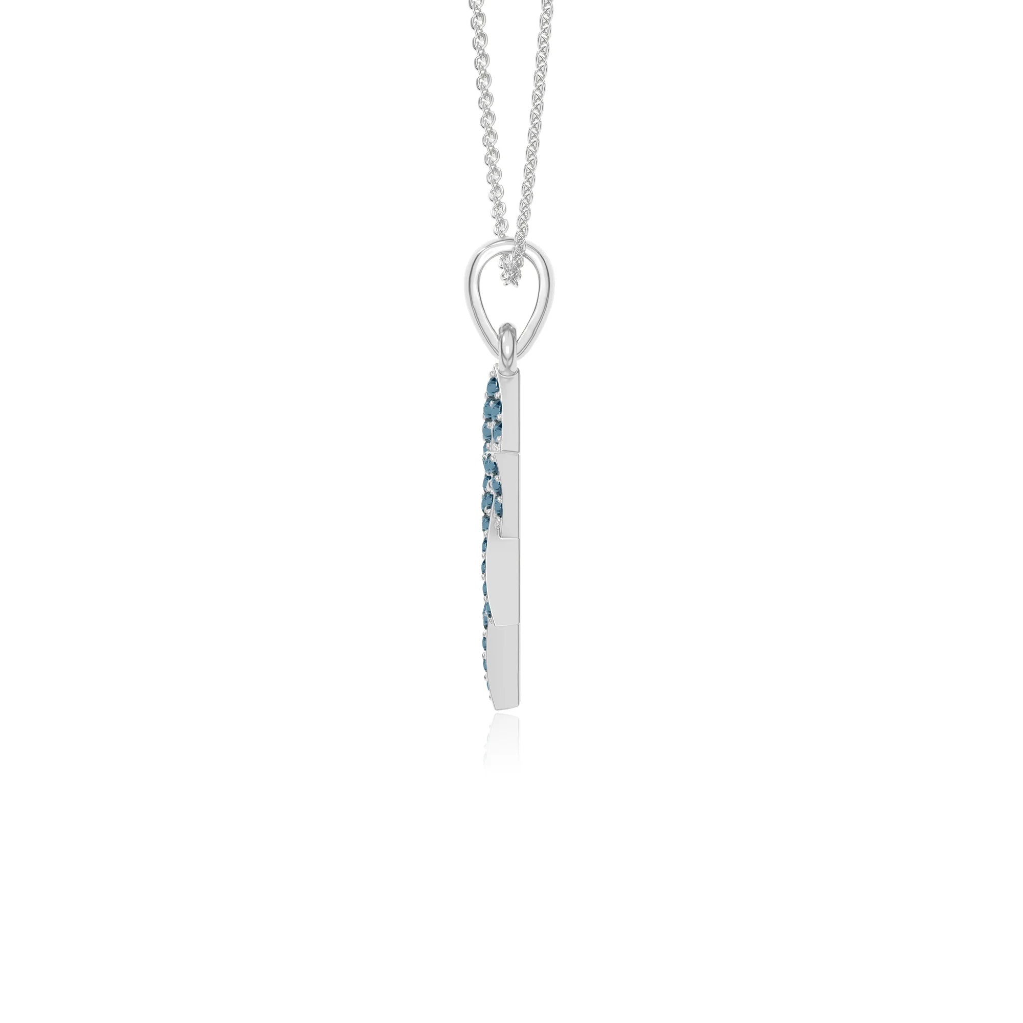 natural london-blue-topaz infinity love knot necklaces in sterling silver 