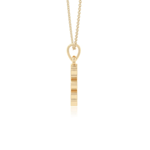 natural black-onyx flower necklaces in yellow gold vermeil 