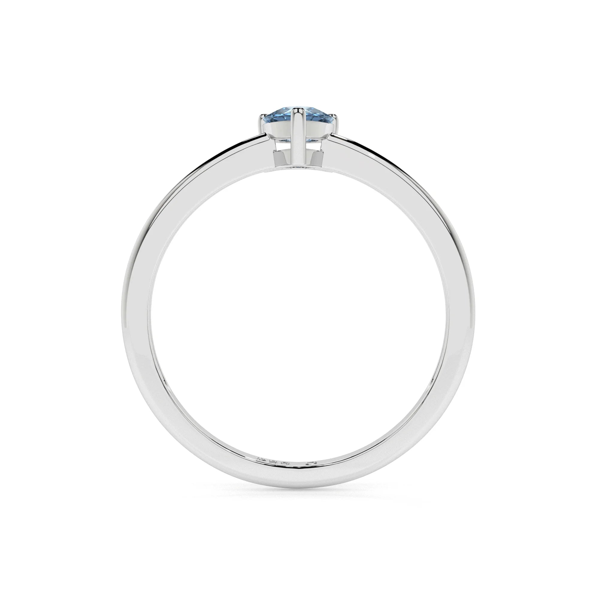 sky blue topaz pear cut stackable prong-set ring