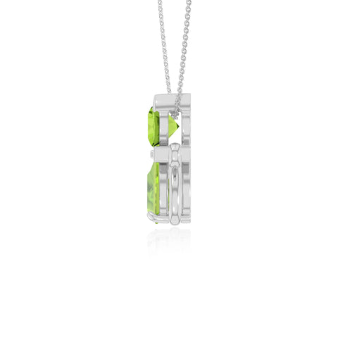 peridot cat necklaces in sterling silver 