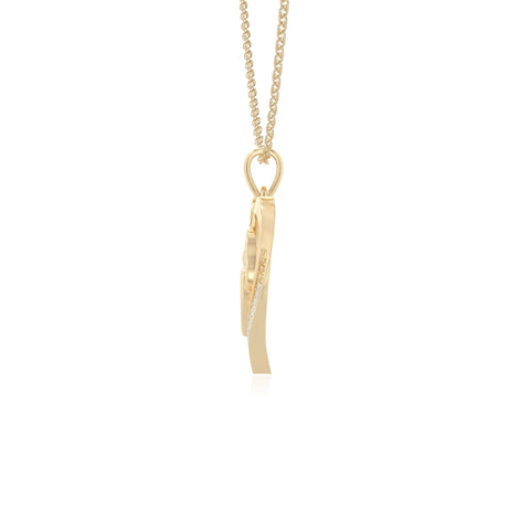 moissanite mother child heart necklaces in yellow gold vermeil 