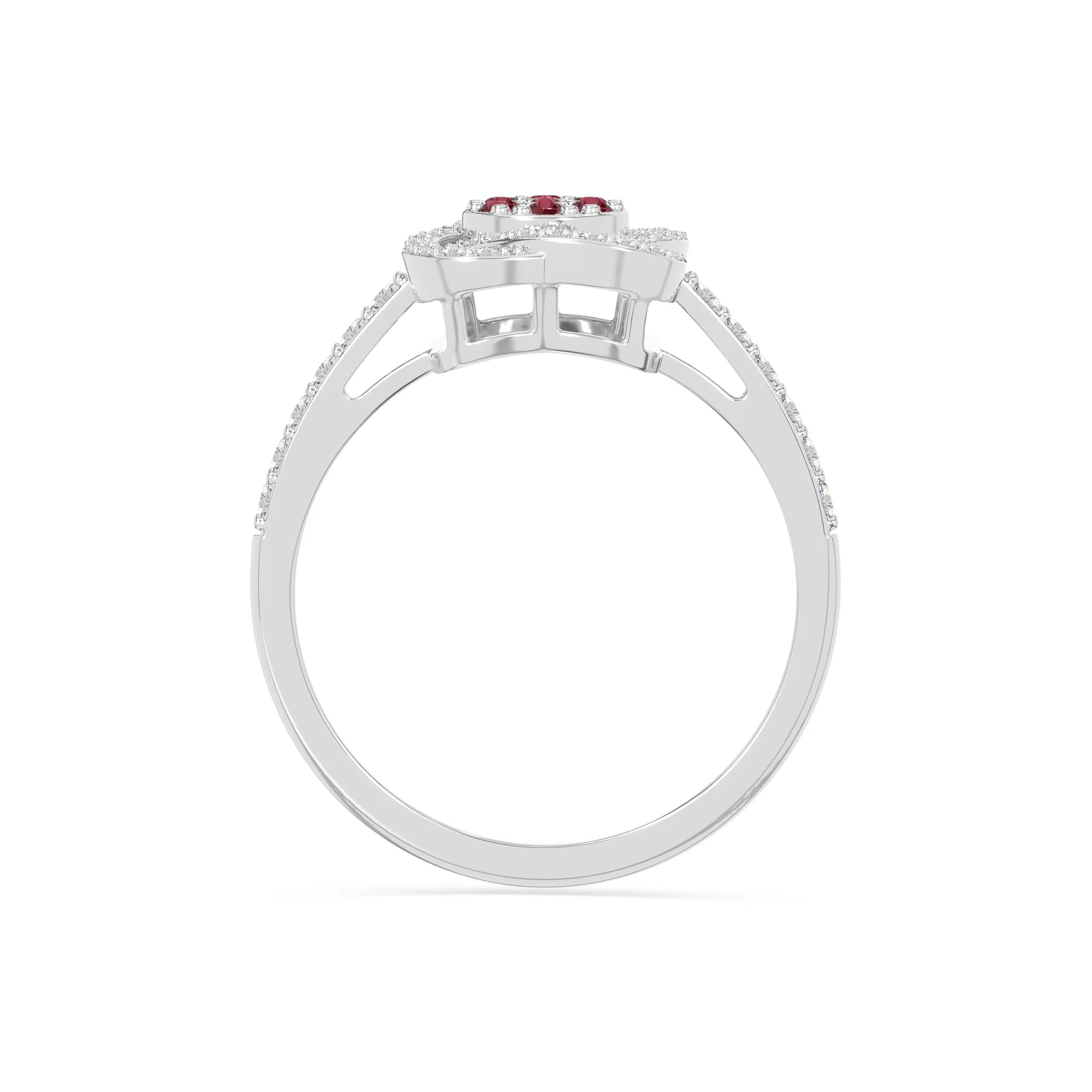 natural ruby infinity promise rings in sterling silver 