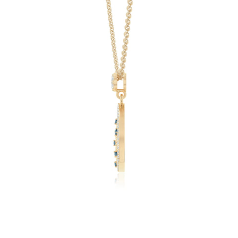 natural london-blue-topaz infinity love knot necklaces in yellow gold vermeil 