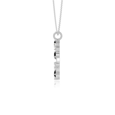 natural black-onyx infinity love knot necklaces in sterling silver 