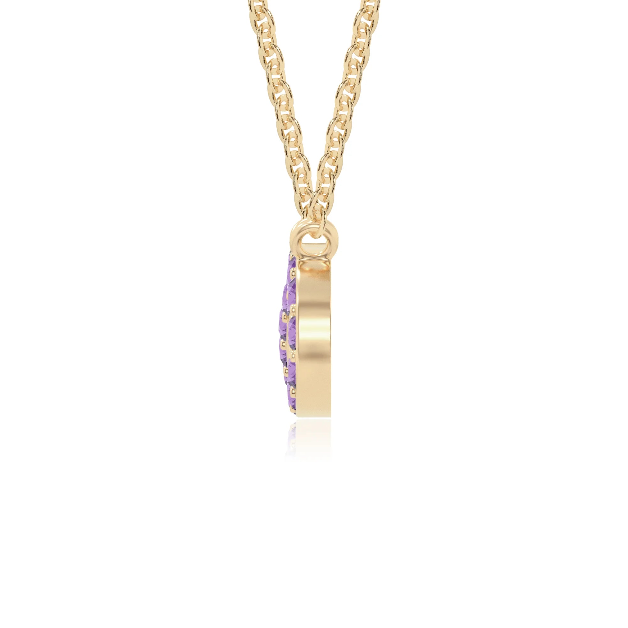 natural amethyst infinity necklaces in yellow gold vermeil 