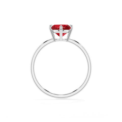 lab-grown ruby oval solitaire engagement ring