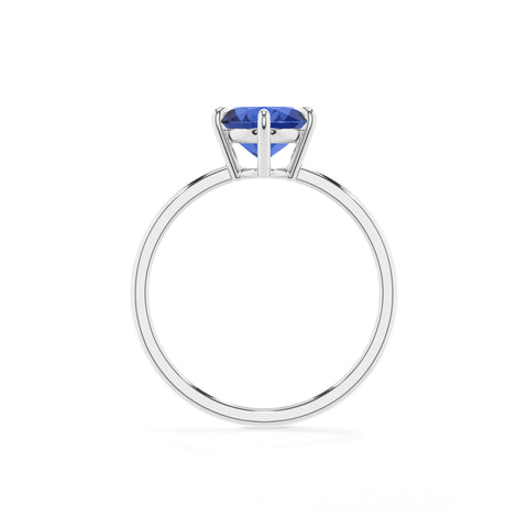 lab-grown blue-sapphire oval solitaire engagement ring