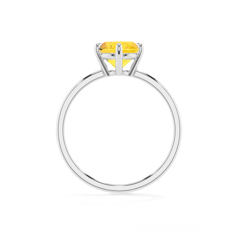 lab-grown yellow-sapphire round solitaire engagement ring