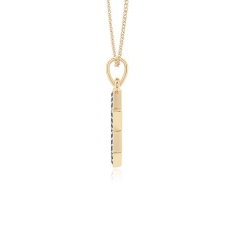 natural blue-sapphire star of david necklaces in yellow gold vermeil 