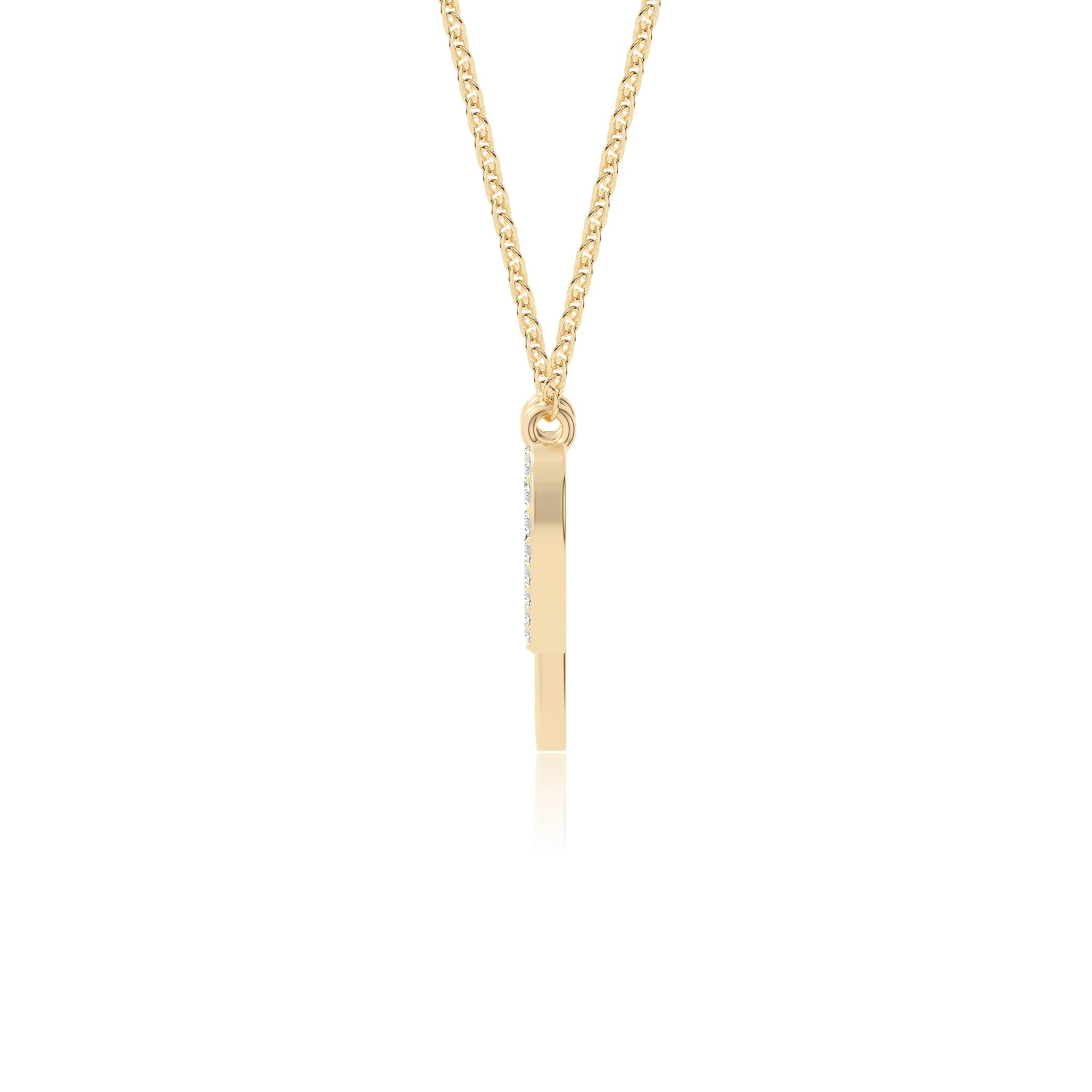 moissanite heartbeat necklaces in yellow gold vermeil 