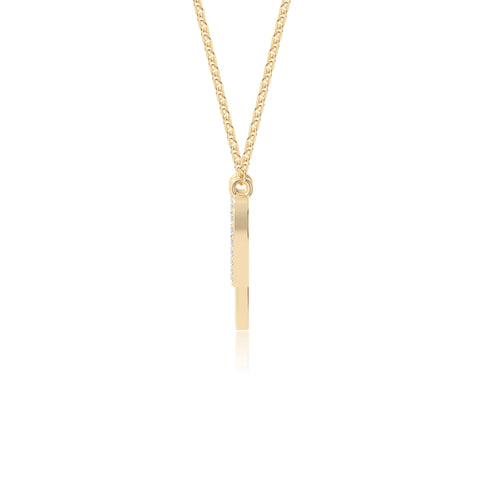 moissanite heartbeat necklaces in yellow gold vermeil 