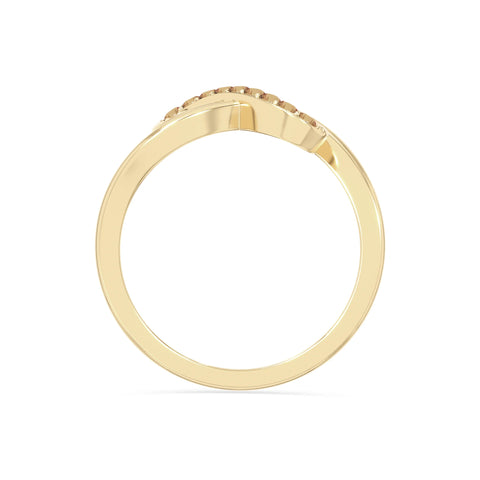 natural citrine infinity promise rings in yellow gold vermeil