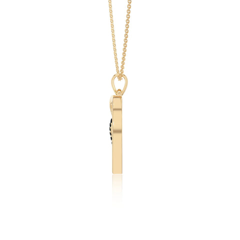 natural black-onyx infinity heart necklaces in yellow gold vermeil 