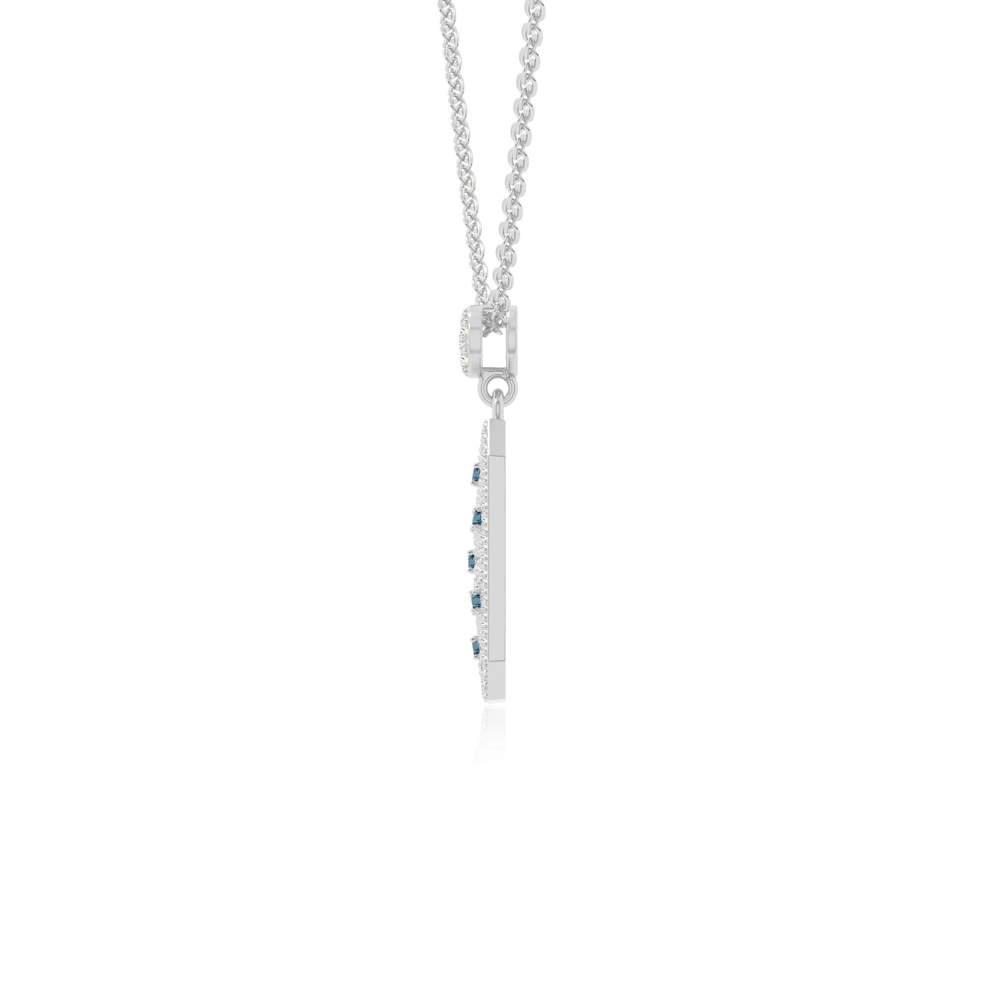 natural london-blue-topaz infinity love knot necklaces in sterling silver 