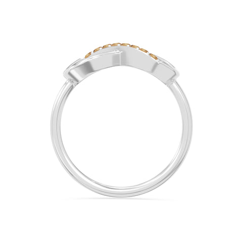 natural citrine infinity promise rings in sterling silver 