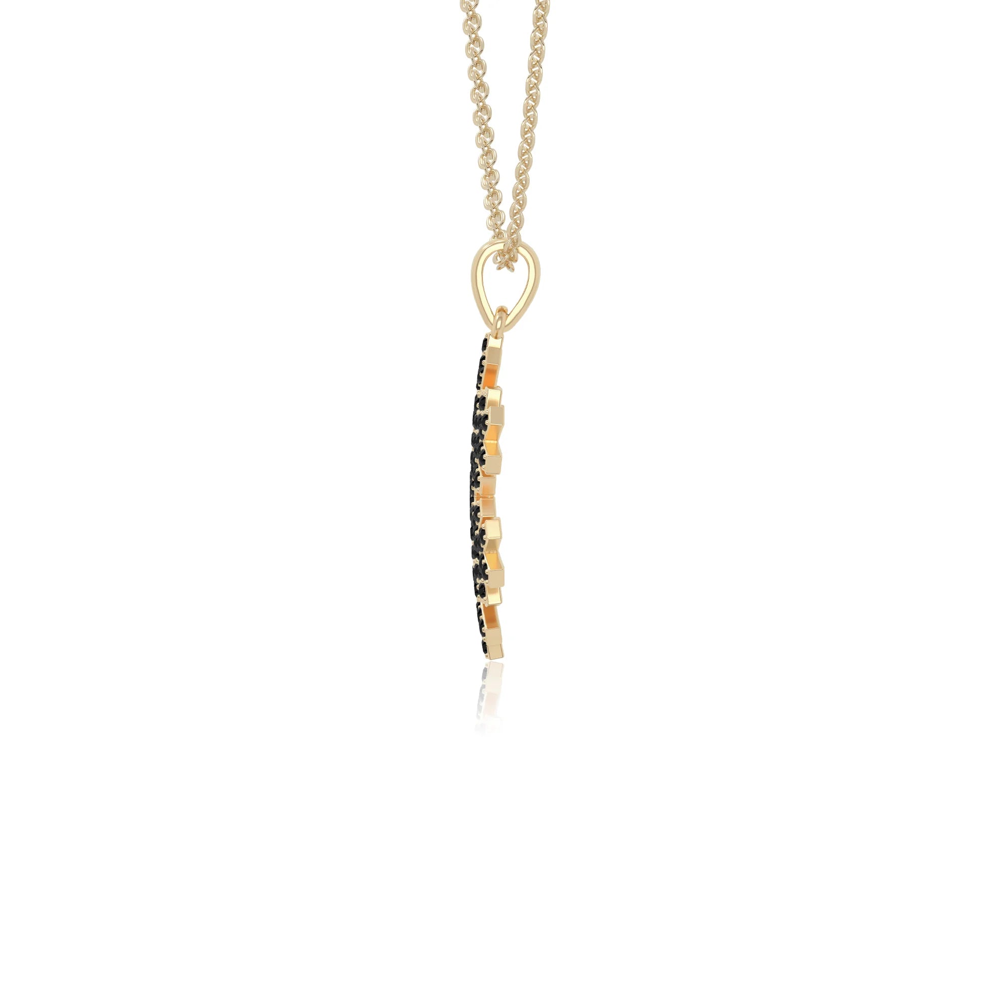 natural black-onyx infinity love knot necklaces in yellow gold vermeil 