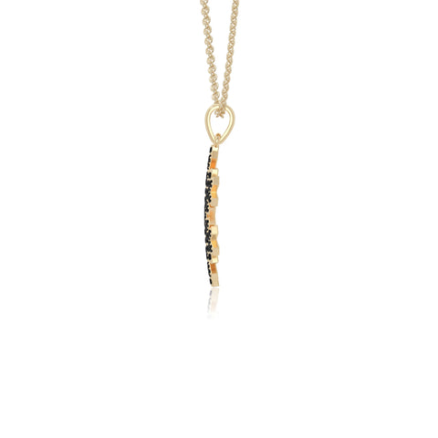 natural black-onyx infinity love knot necklaces in yellow gold vermeil 