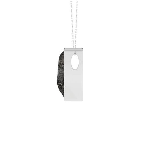natural shungite bullet shape pendant necklace