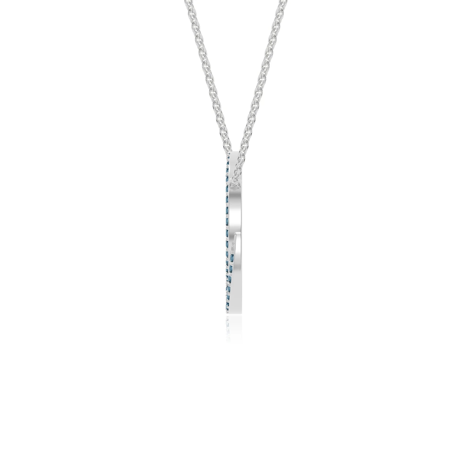 natural london-blue-topaz infinity love knot necklaces in sterling silver 