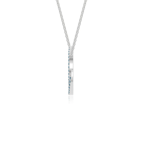 natural london-blue-topaz infinity love knot necklaces in sterling silver 
