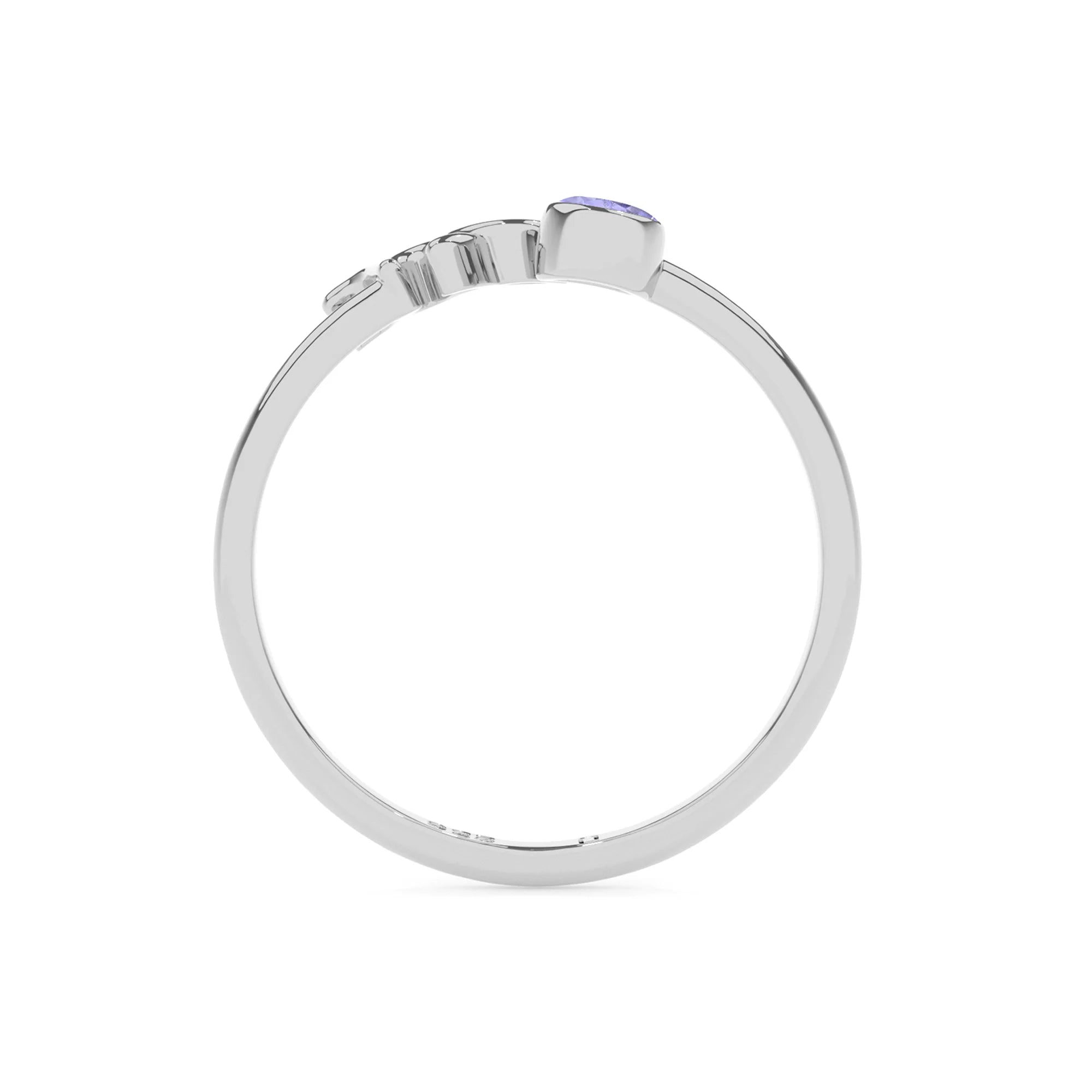 capricorn zodiac ring with natural tanzanite