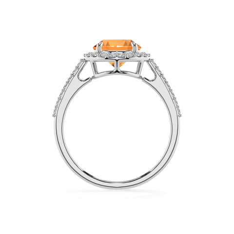 lab-grown citrine round half eterity halo solitaire engagement ring