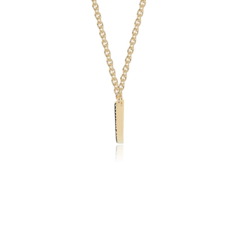 natural black-onyx bypass curved bar necklaces in yellow gold vermeil 