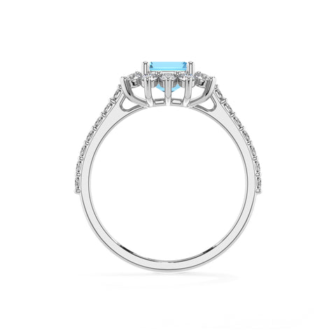 natural swiss blue topaz swiss blue topaz half eterity halo solitaire engagement ring