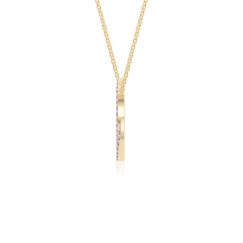 natural amethyst infinity love knot necklaces in yellow gold vermeil 