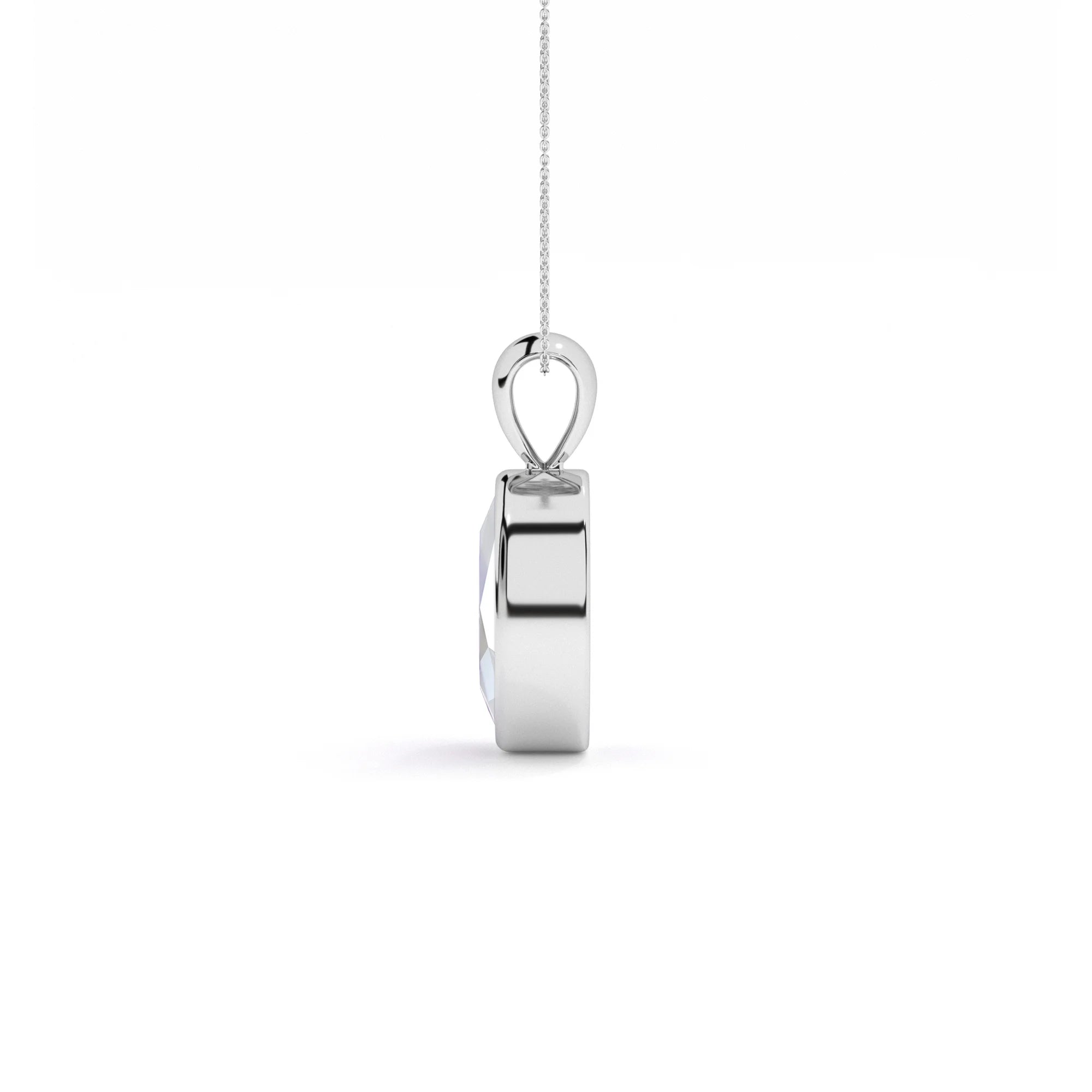 natural rainbow-moonstone oval shape pendant necklace