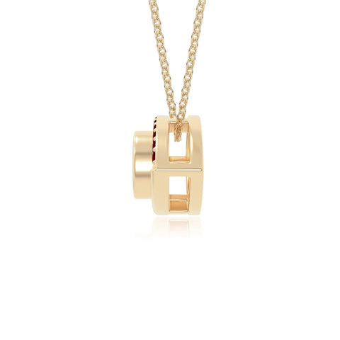 natural garnet evil eye necklaces in yellow gold vermeil 