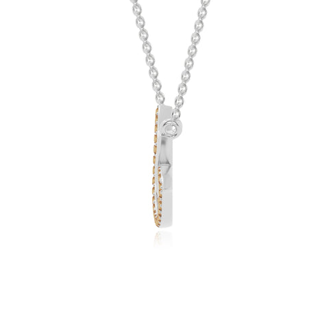 natural citrine lotus flower necklaces in sterling silver 