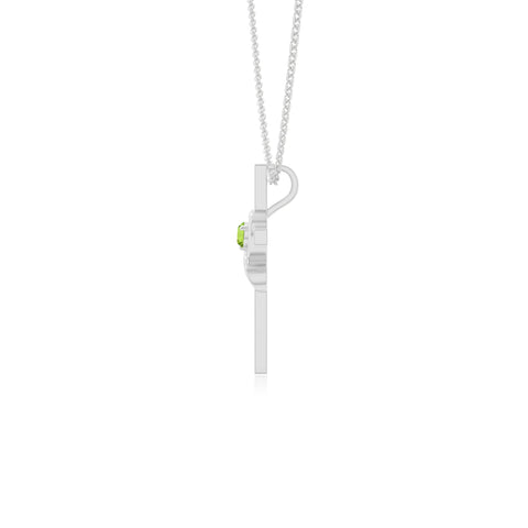 peridot infinity cross necklaces in sterling silver 