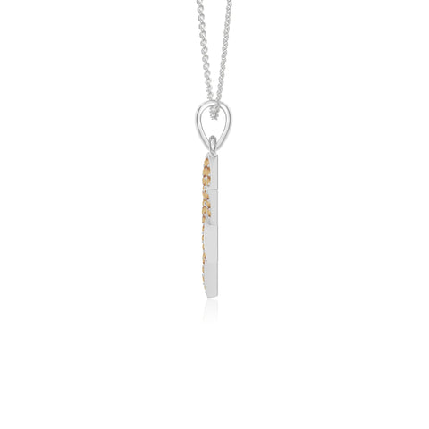 natural citrine infinity love knot necklaces in sterling silver 