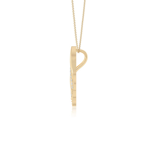moissanite flame necklaces in yellow gold vermeil 