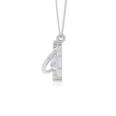 rainbow moonstone galaxy necklaces in sterling silver 