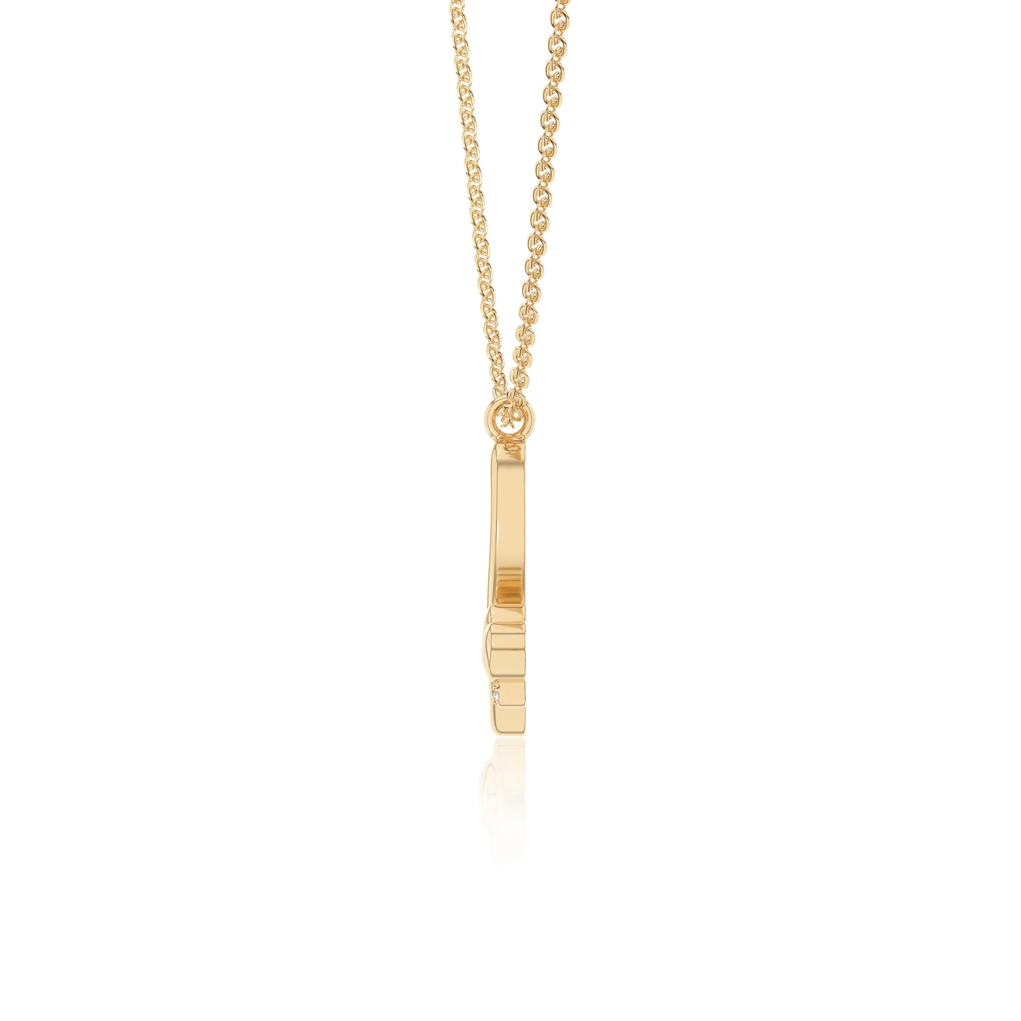 moissanite Initials necklaces in yellow gold vermeil 