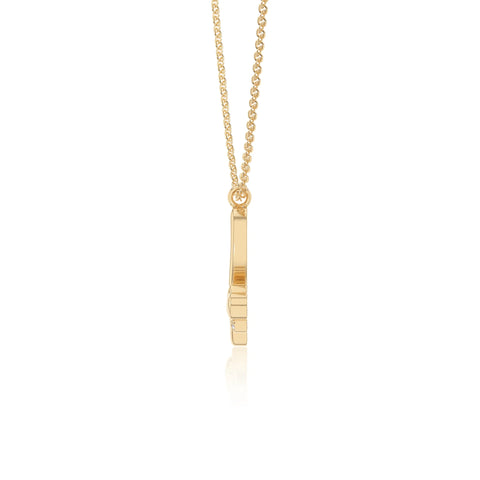 moissanite Initials necklaces in yellow gold vermeil 
