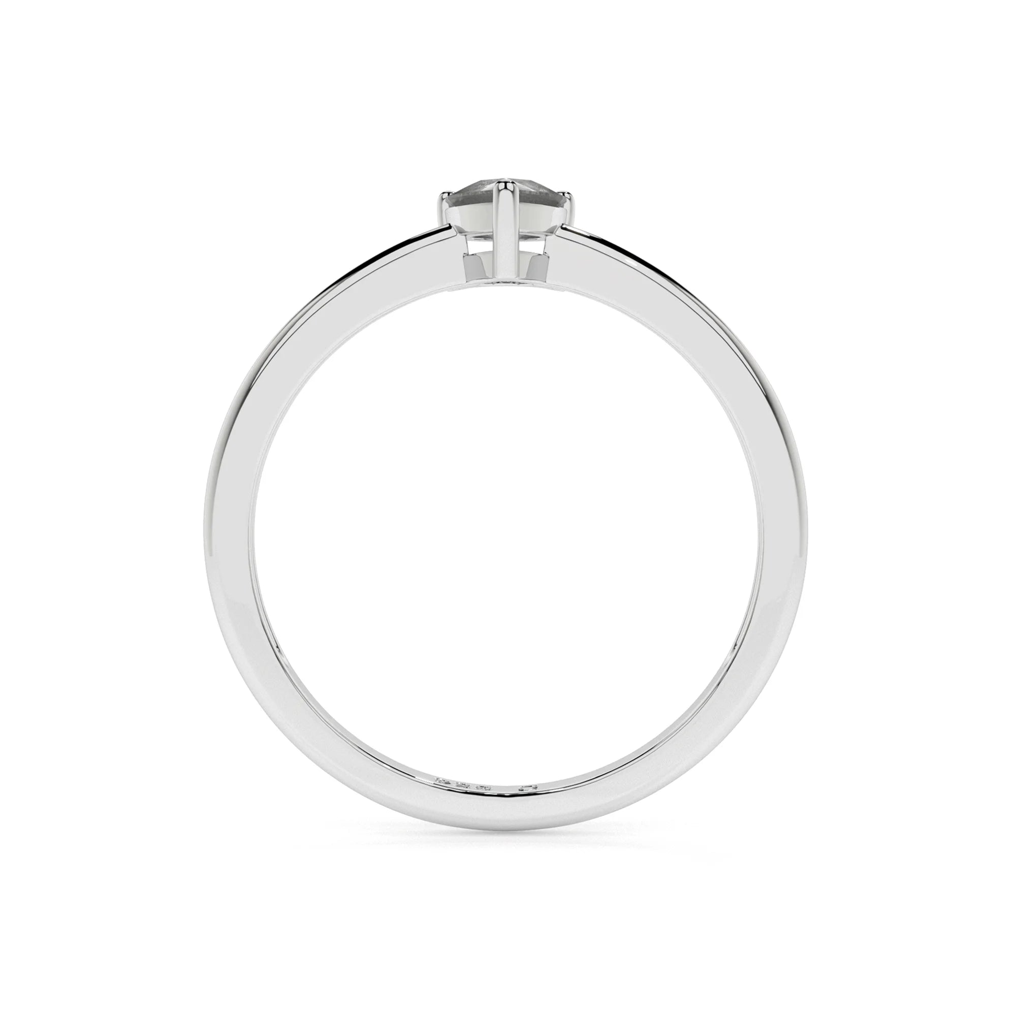 labradorite pear cut stackable prong-set ring