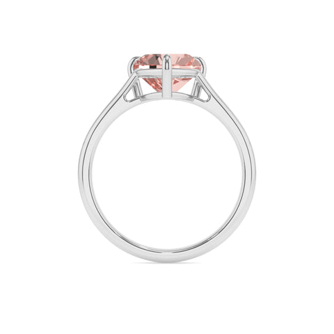 natural morganite heart solitaire engagement ring