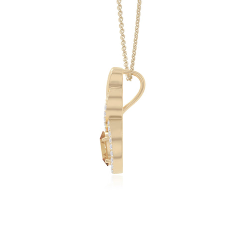 natural citrine infinity necklaces in yellow gold vermeil 