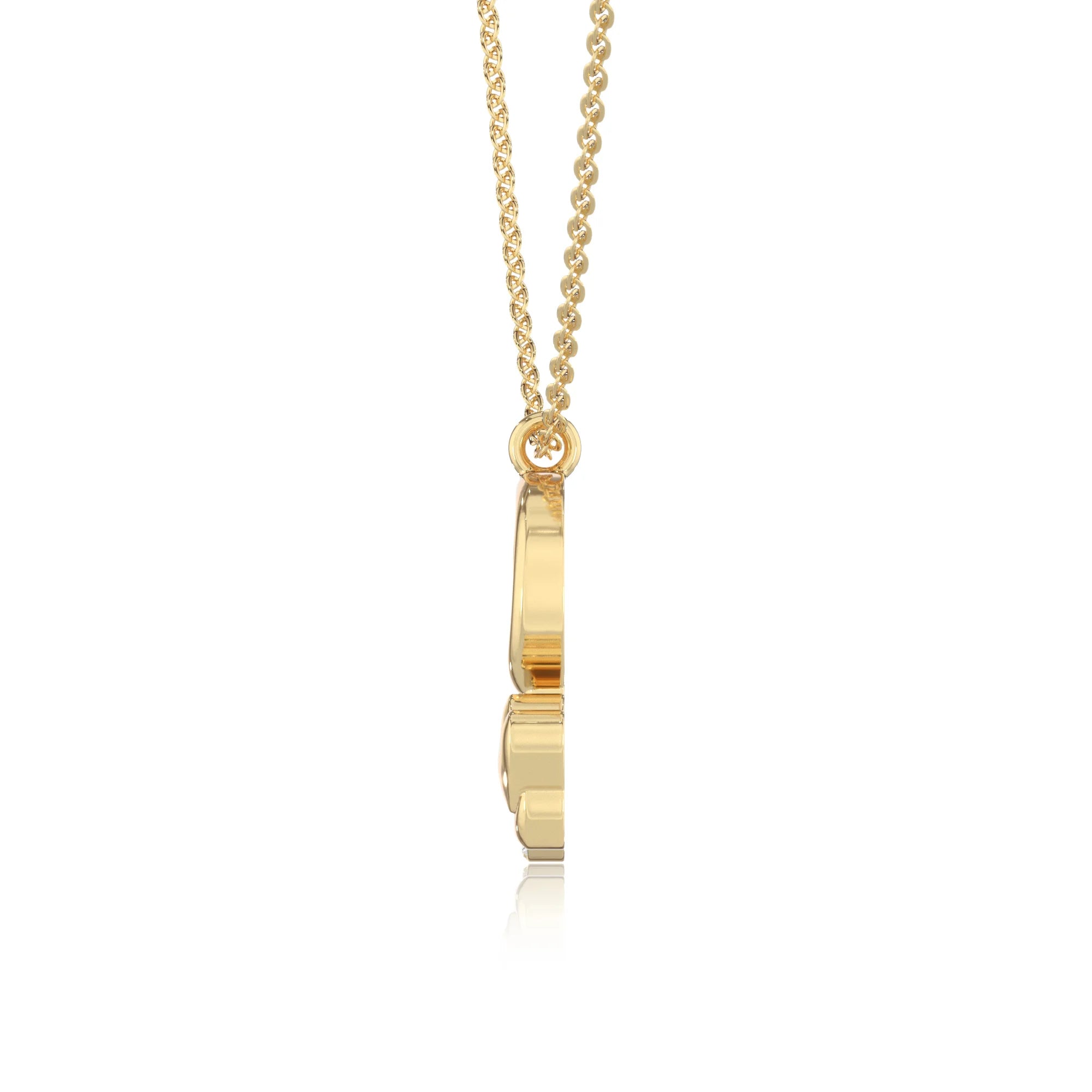 moissanite Initials necklaces in yellow gold vermeil 