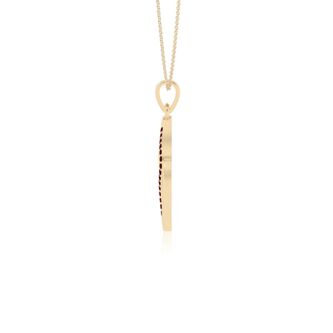 natural garnet leaf necklaces in yellow gold vermeil 