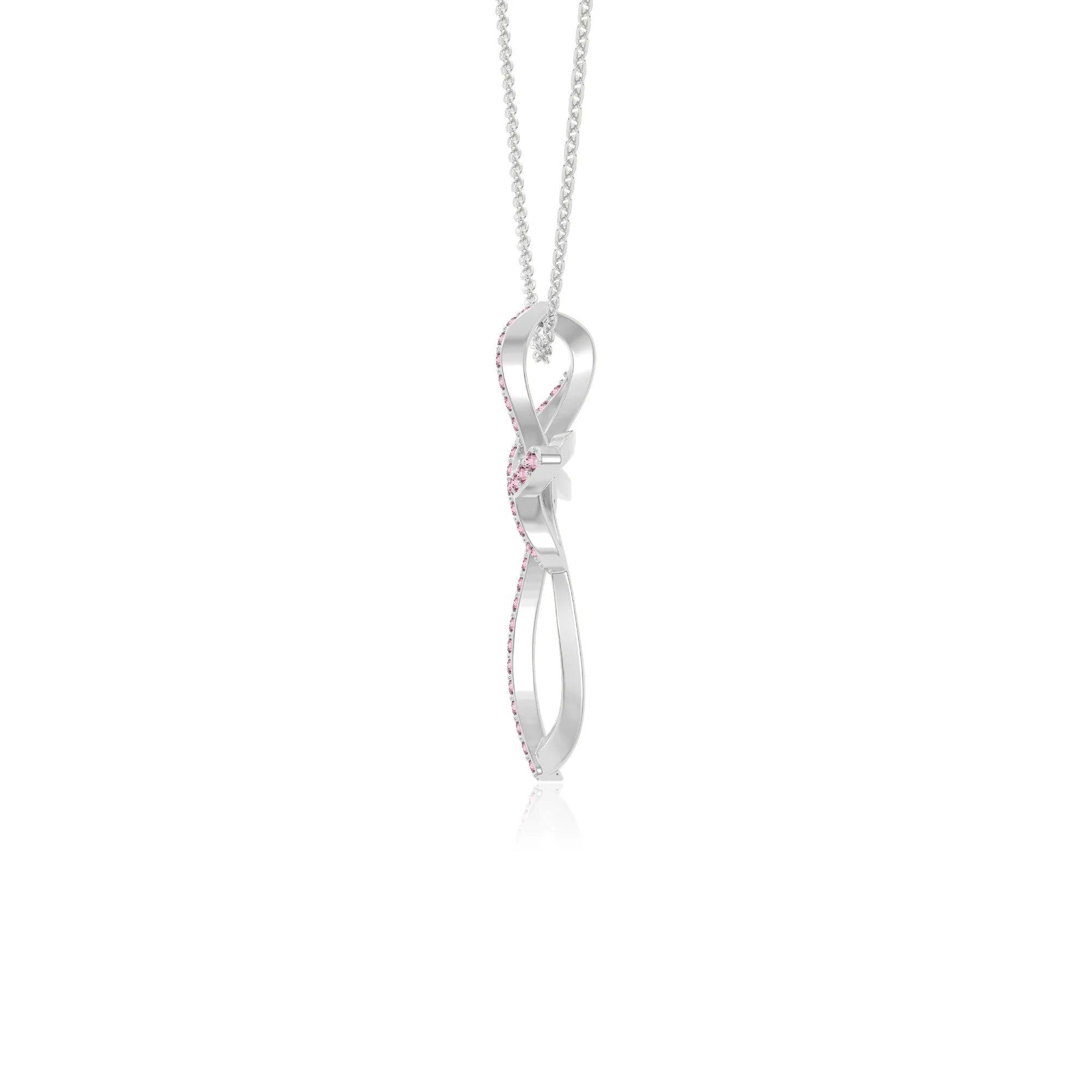 natural pink-tourmaline infinity cross necklaces in sterling silver 