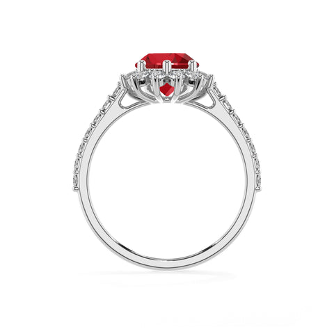 lab-grown ruby pear half eterity halo solitaire engagement ring