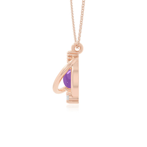 natural amethyst galaxy necklaces in sterling silver 