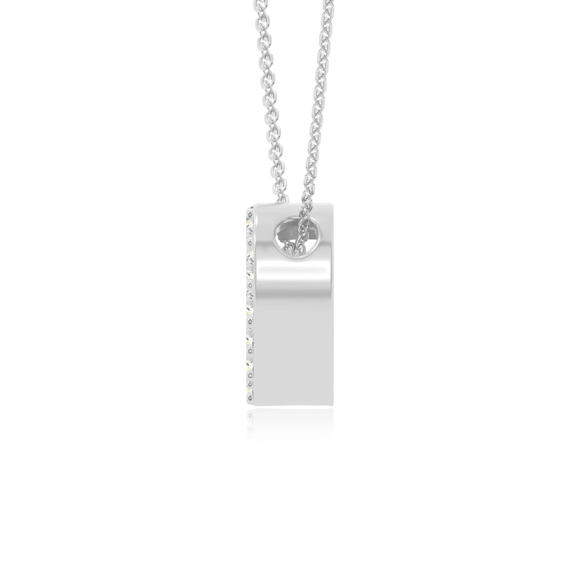 moissanite studded heart necklaces in sterling silver 