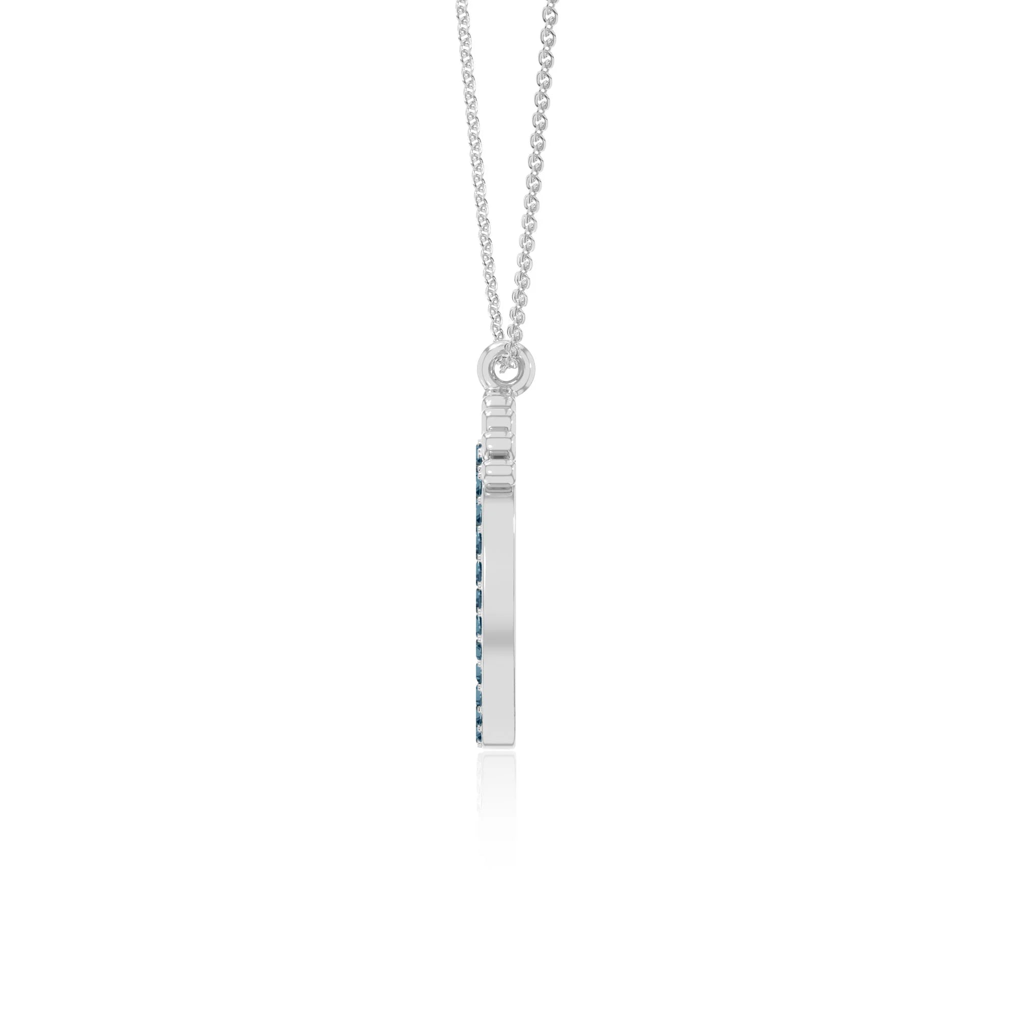 natural london-blue-topaz mother child necklaces in sterling silver 